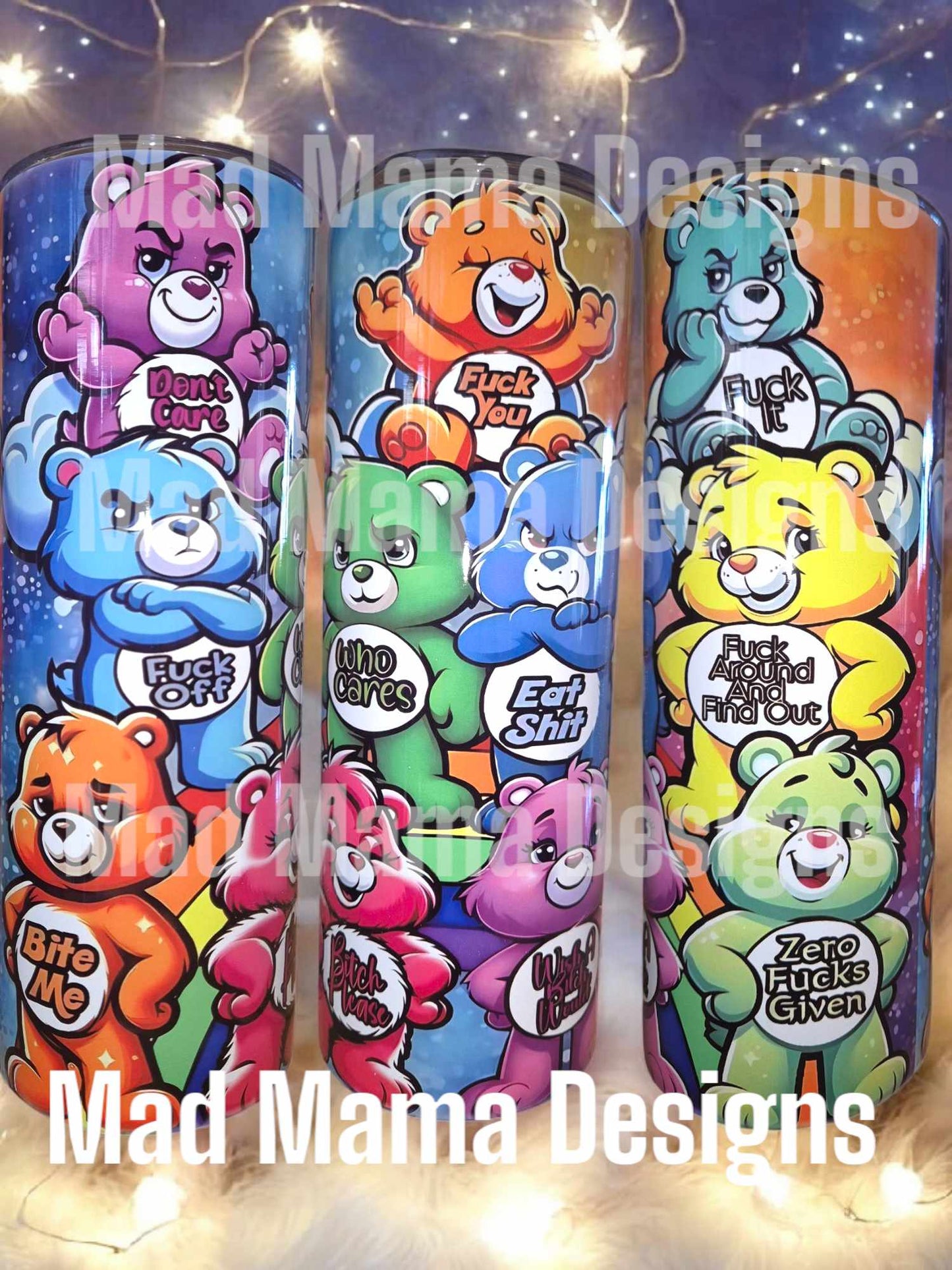 Swear Care Bears Adults 20oz tumbler