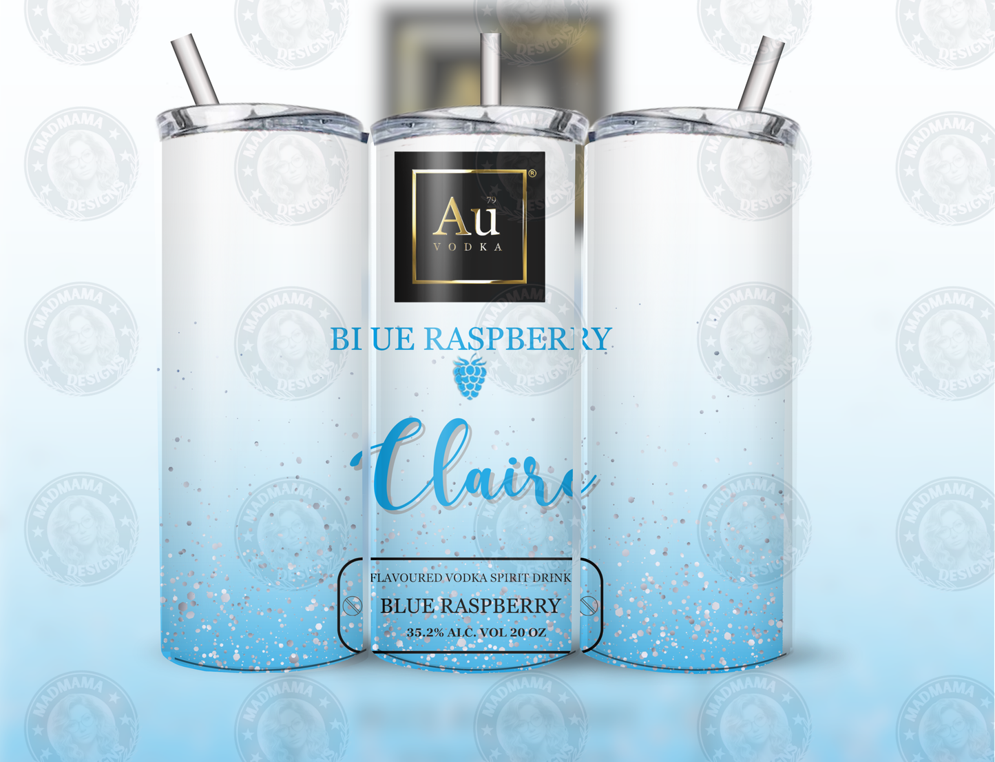 AU Vodka Personalised Custom 20 oz insulated Tumbler cup mug