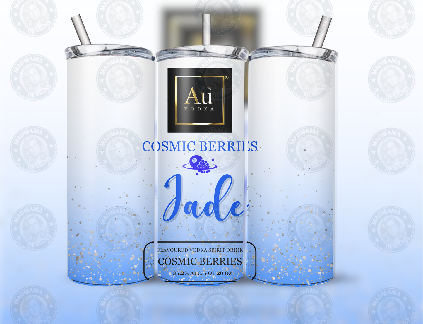 AU Vodka Personalised Custom 20 oz insulated Tumbler cup mug