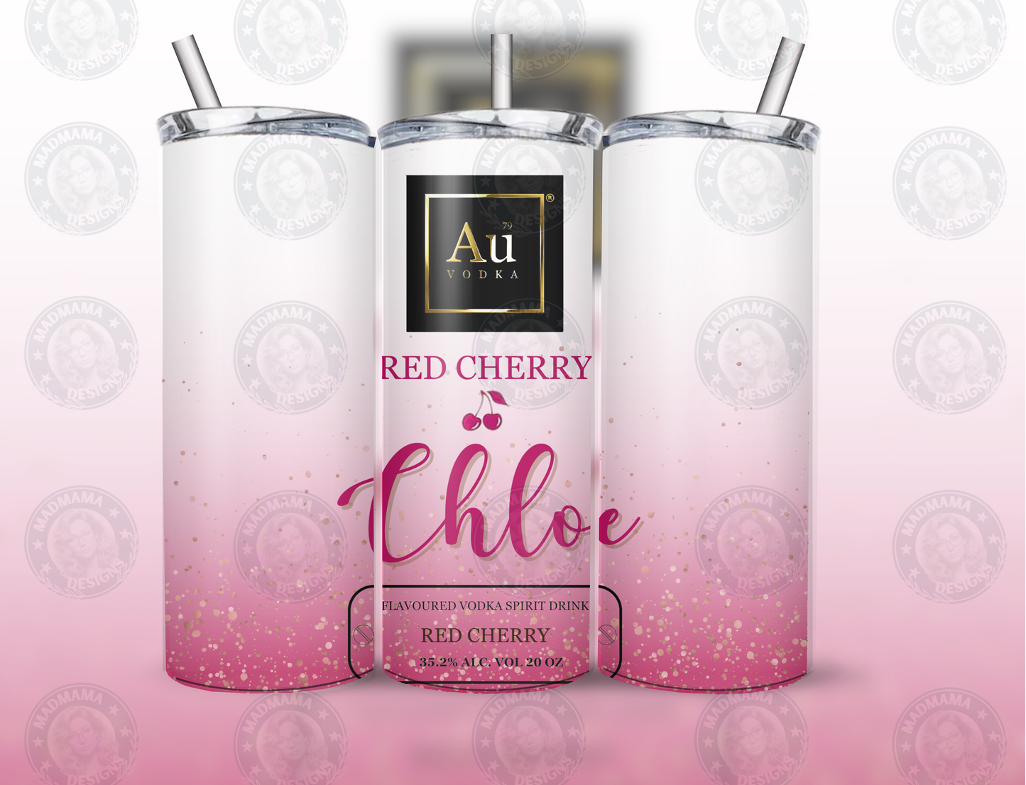 AU Vodka Personalised Custom 20 oz insulated Tumbler cup mug