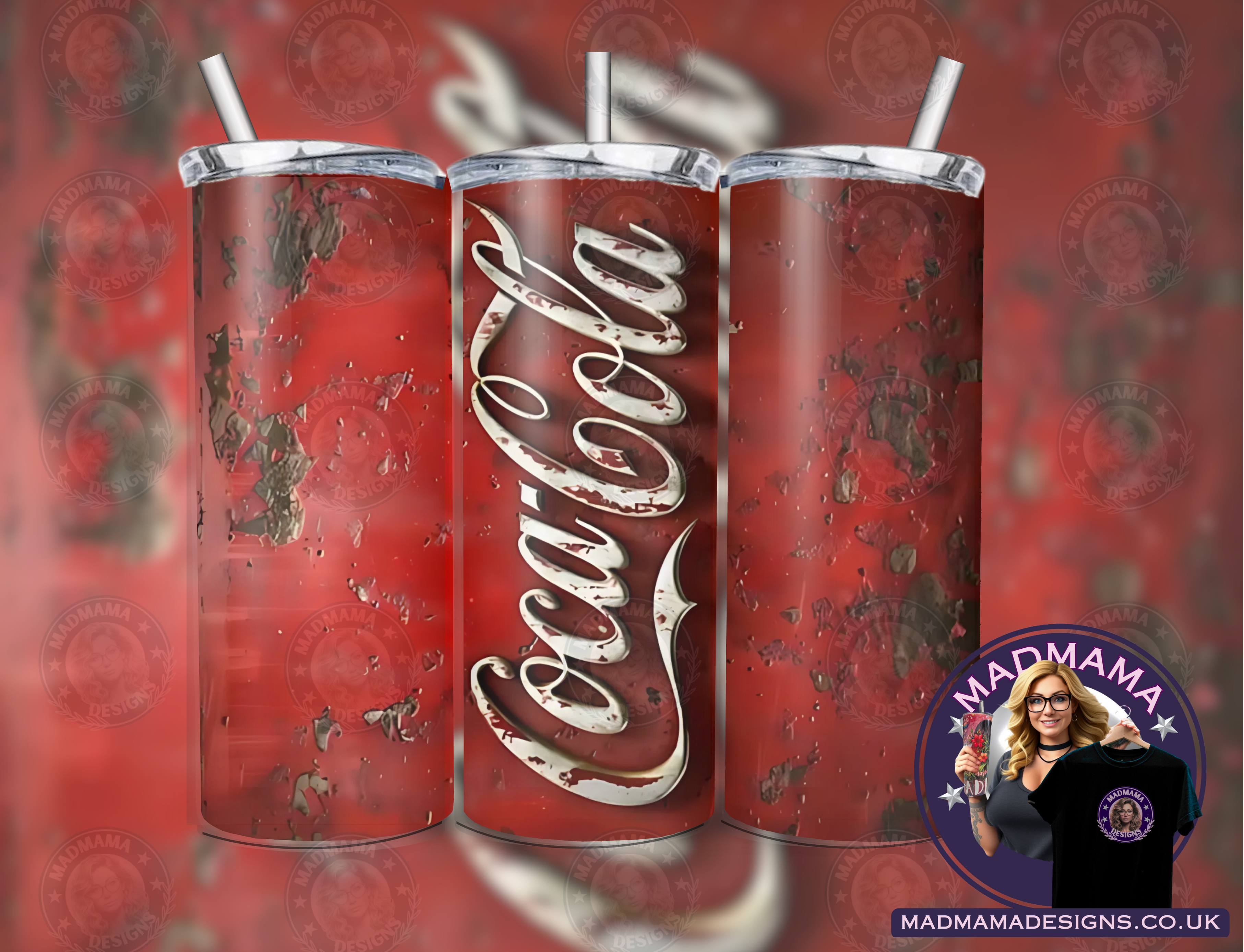 Old 3d effect Cola 20 oz Insulated Tumbler Hot Cold boxed gift straw Birthday