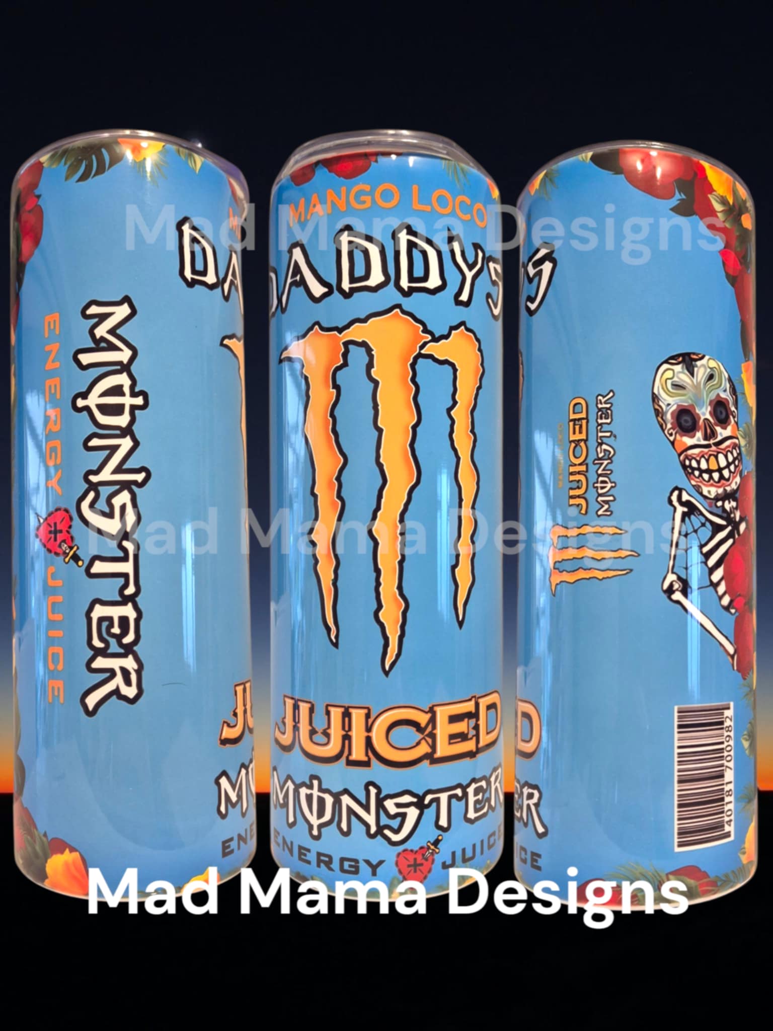 Monster Mango Loco 20oz Insulated Tumbler Hot Cold Boxed Gift Straw Birthday custom