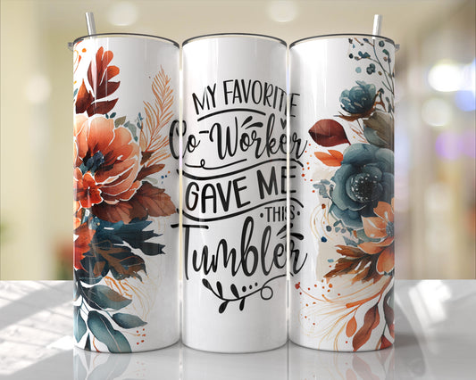 Favourite Co worker 20 oz insulated tumbler hot or cold boxed gift