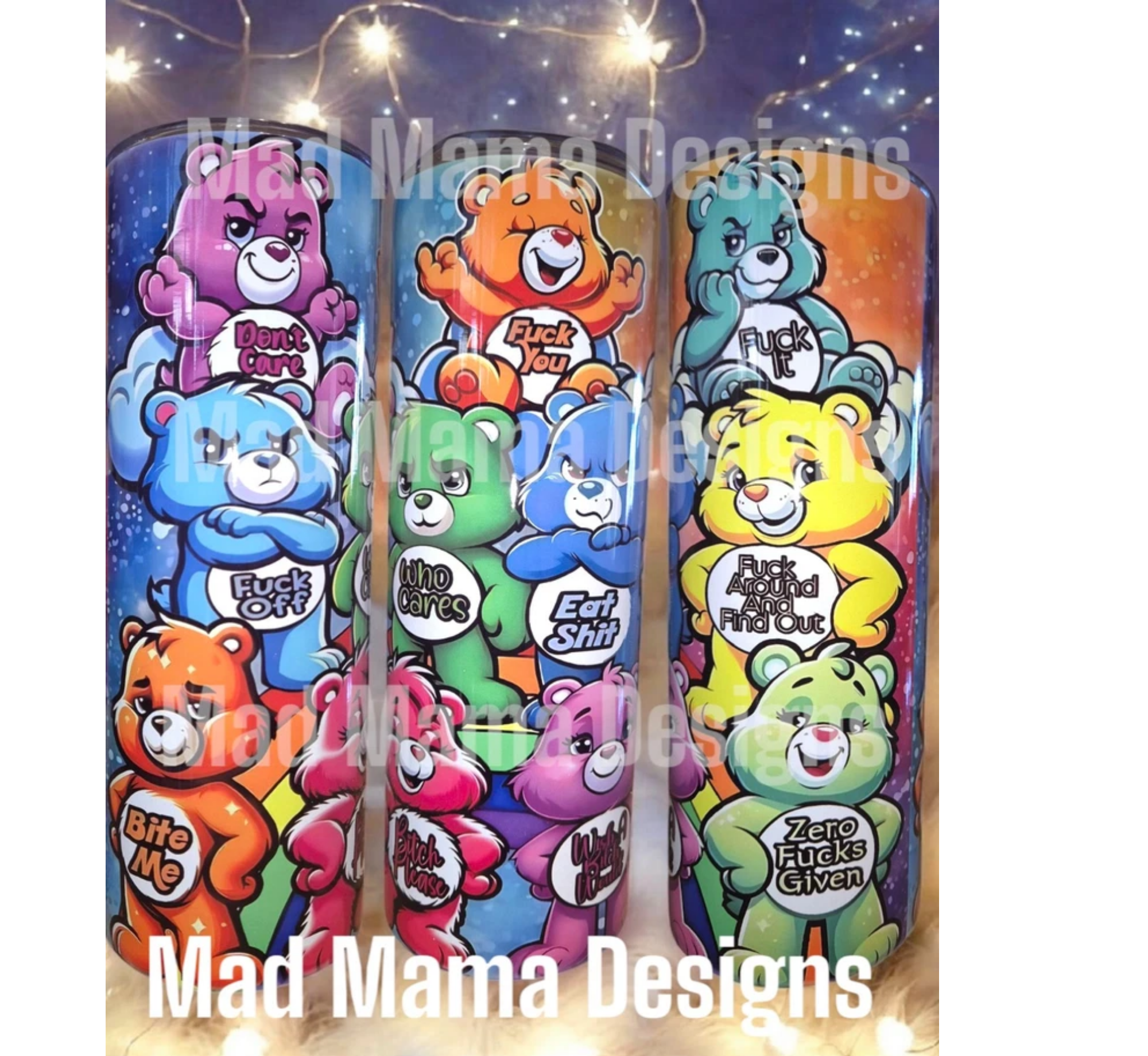 i don't care bears swear 20oz Insulated Tumbler