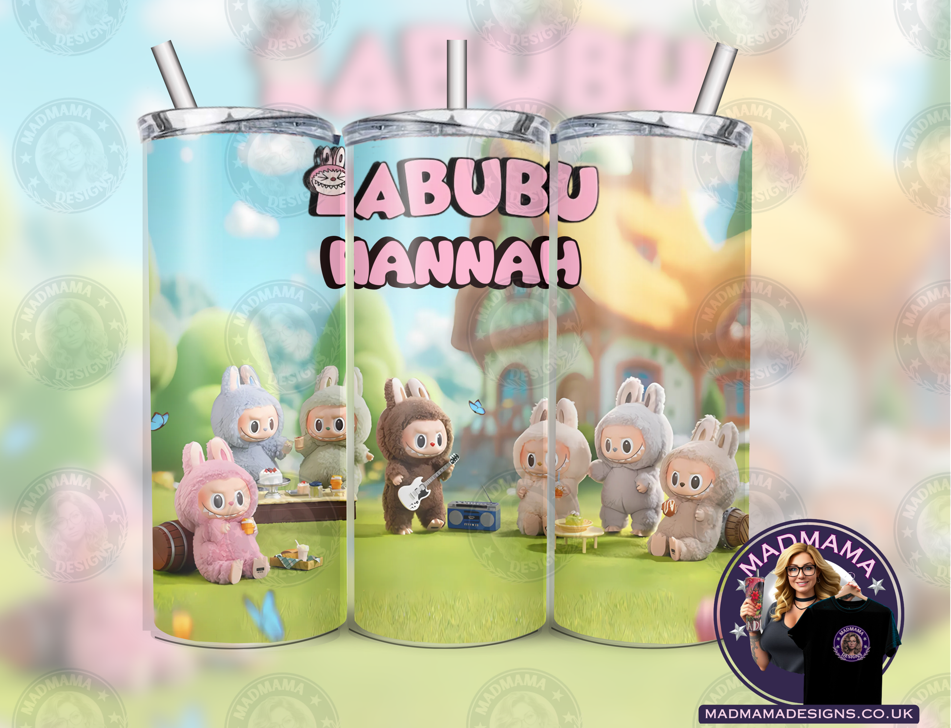 The Monsters Labubu inspired party 20oz insulated custom Tumbler personalised