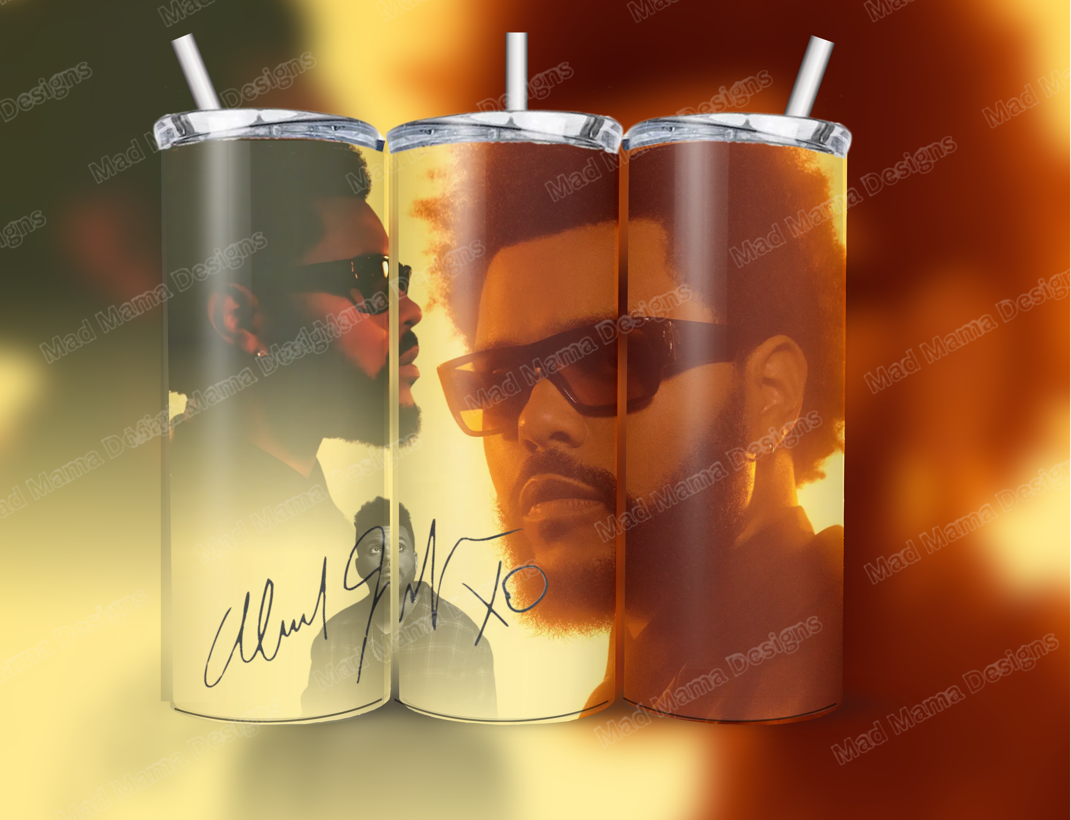 The Weeknd Fans 20 oz Insulated Tumbler Hot or Cold Boxed Gift Straw Birthday