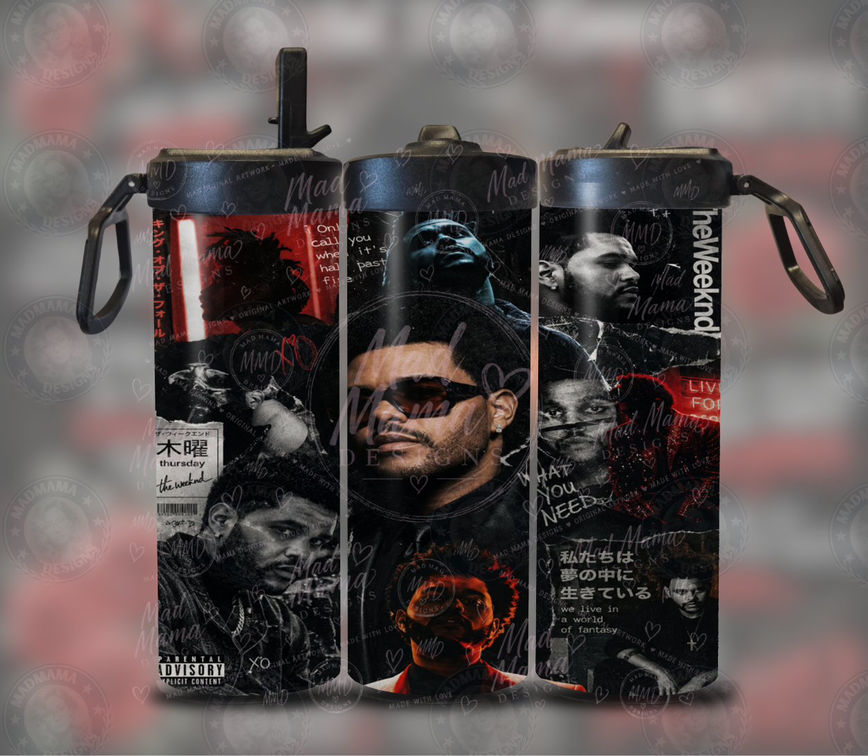 The Weeknd sports bottle tumbler