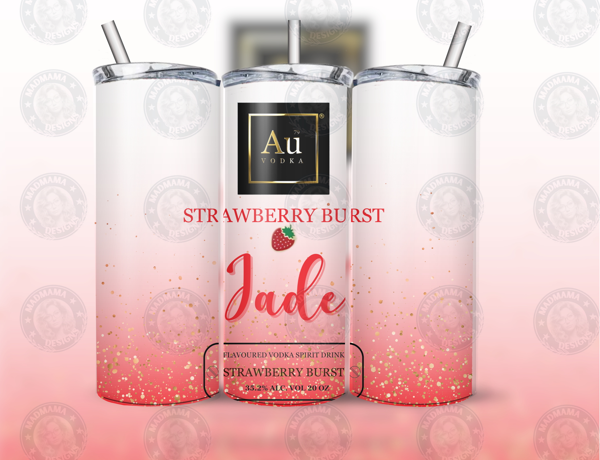 AU Vodka Personalised Custom 20 oz insulated Tumbler cup mug