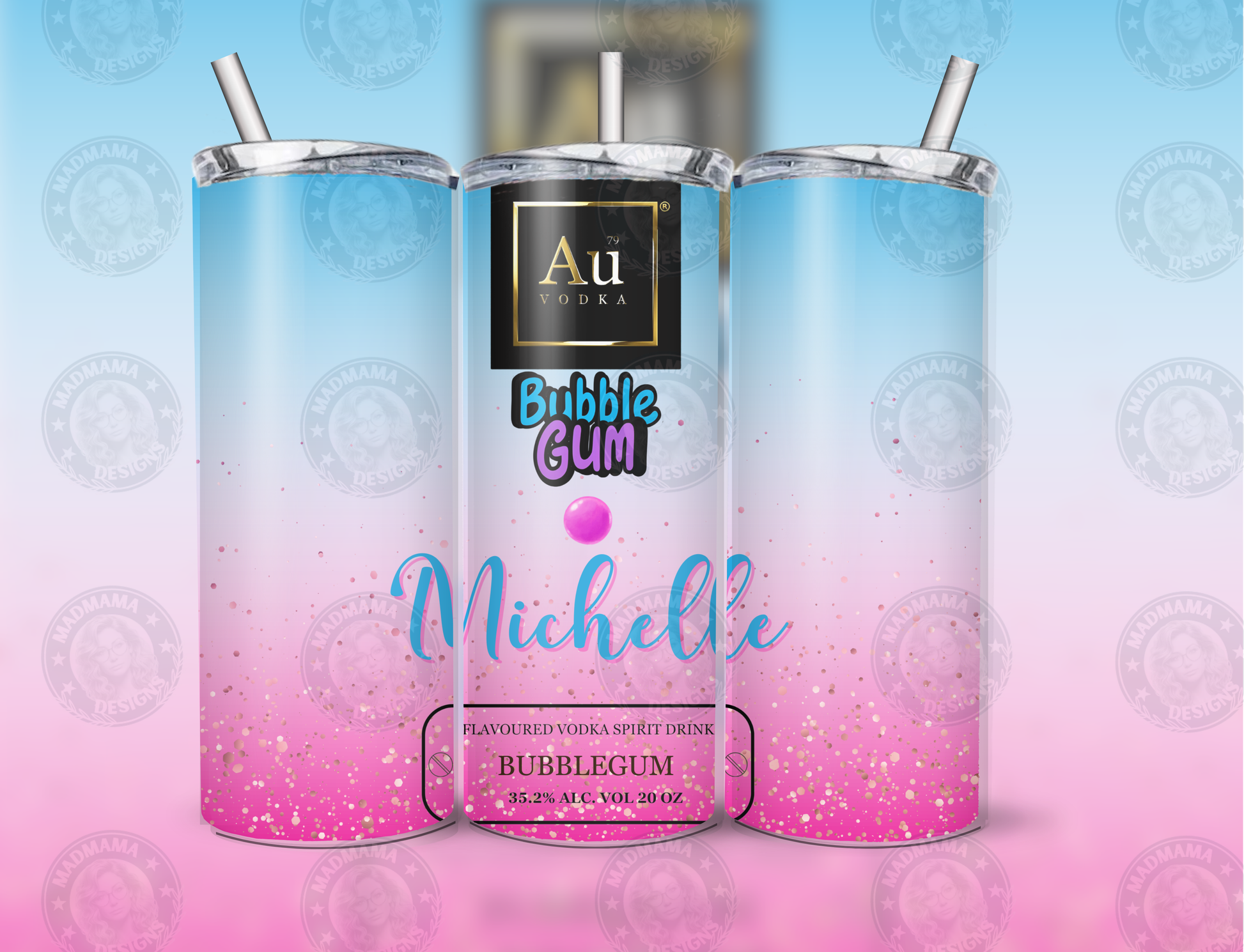 AU Vodka Personalised Custom 20 oz insulated Tumbler cup mug