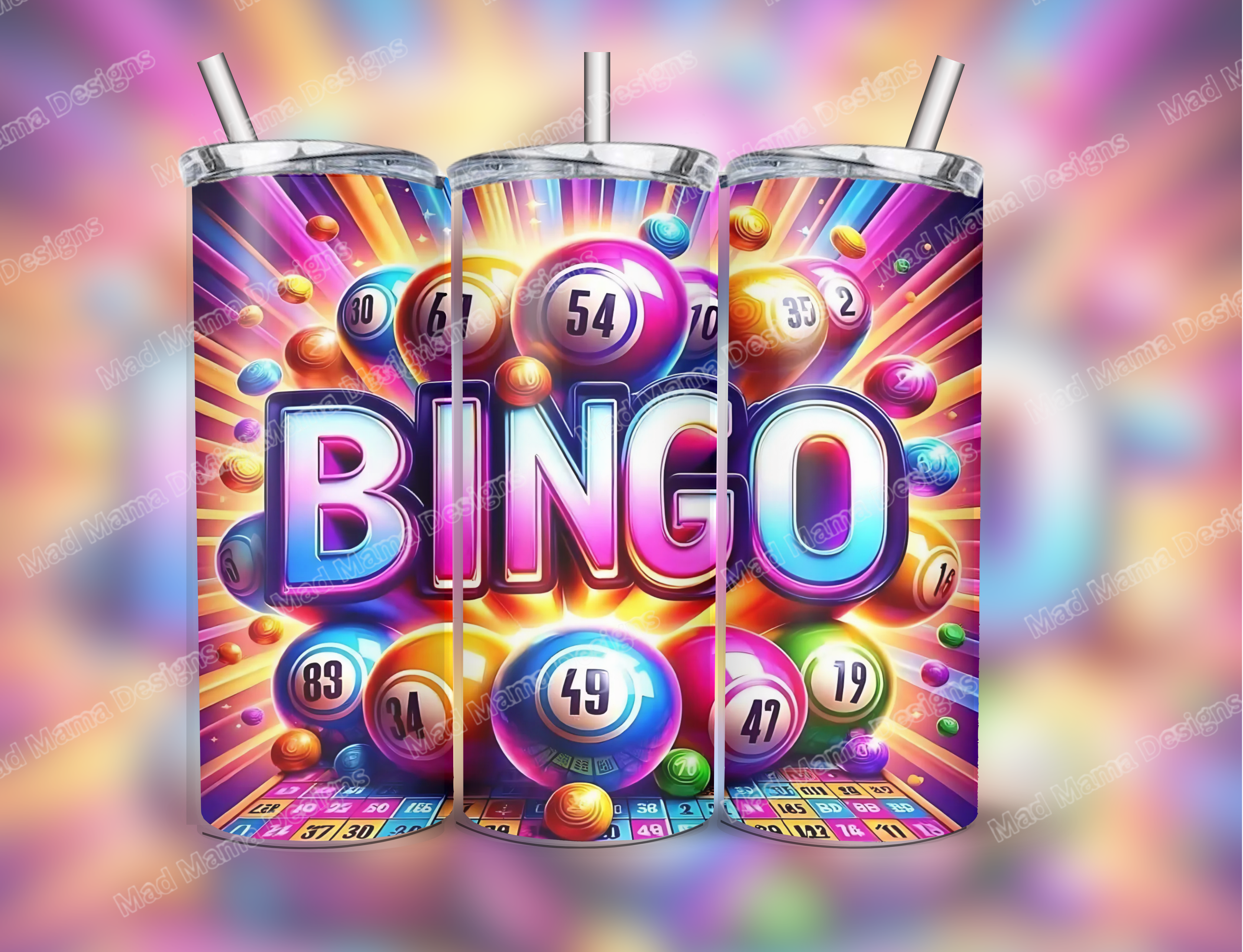 BINGO 20oz insulated hot cold tumbler boxed gift straw