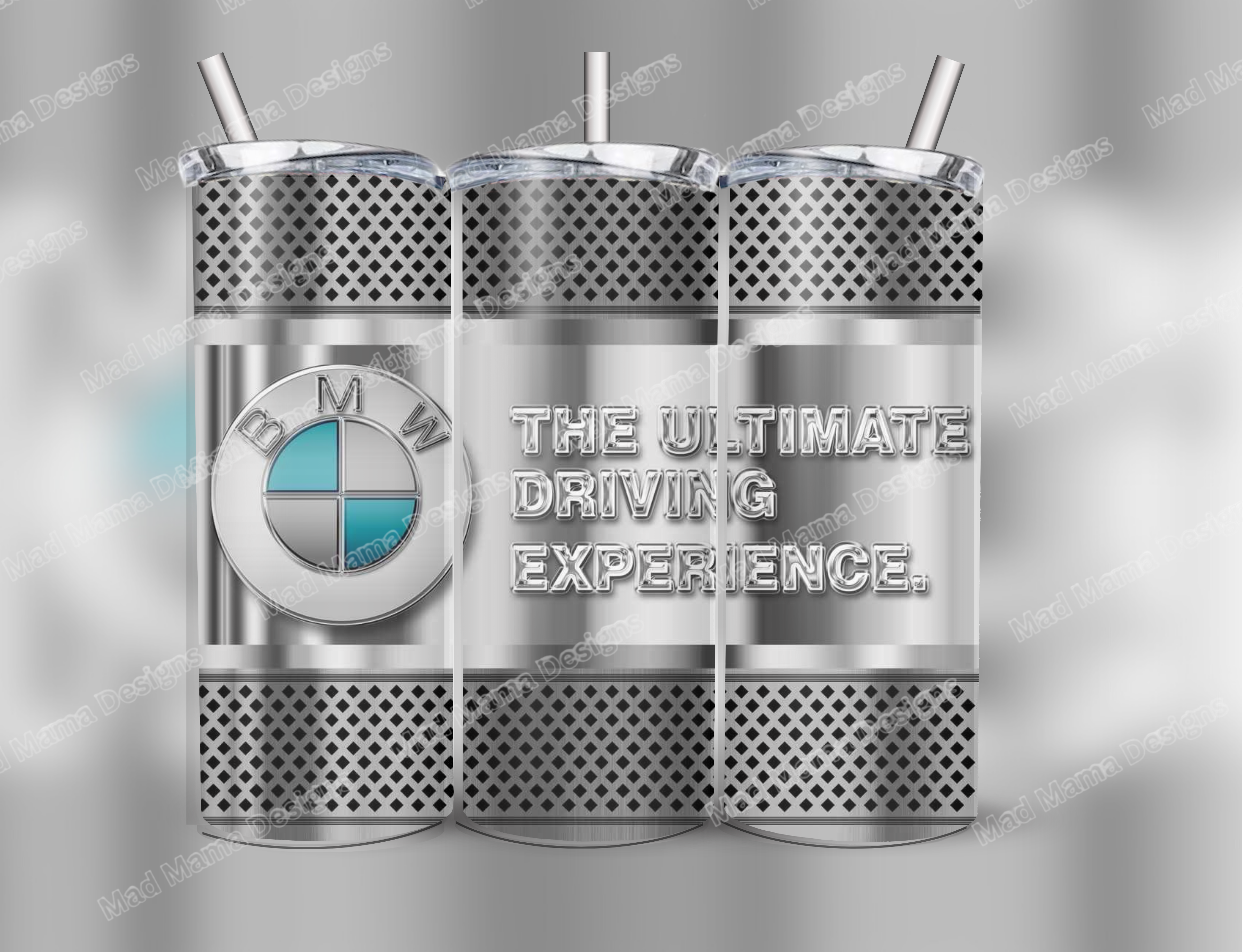 BMW Chrome effect 20 oz insulated tumbler hot or gold boxed gift birthday