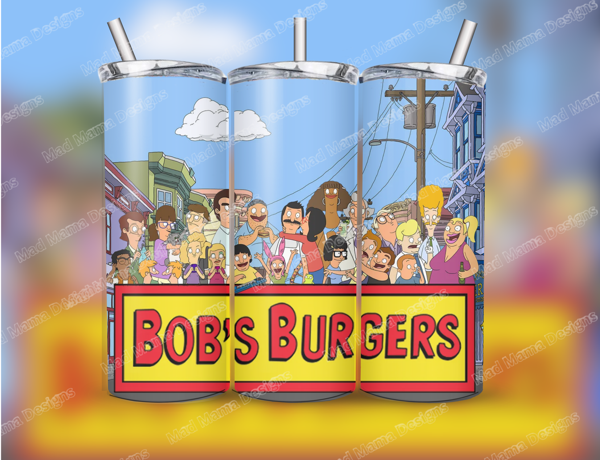 Bobs Burgers 20oz Tumbler With Metal Straw Lid Gift Boxed hot or cold insulated