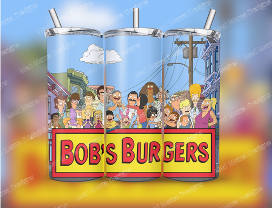 Bobs Burgers 20oz Tumbler With Metal Straw Lid Gift Boxed hot or cold insulated