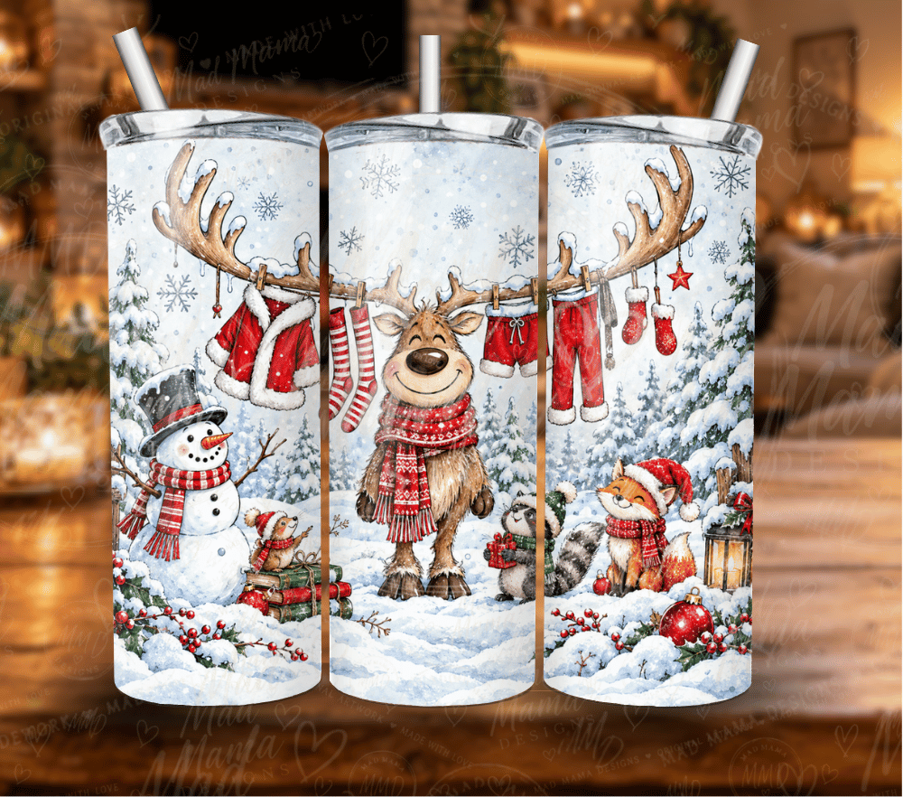 Christmas funny Reindeer 20oz tumbler