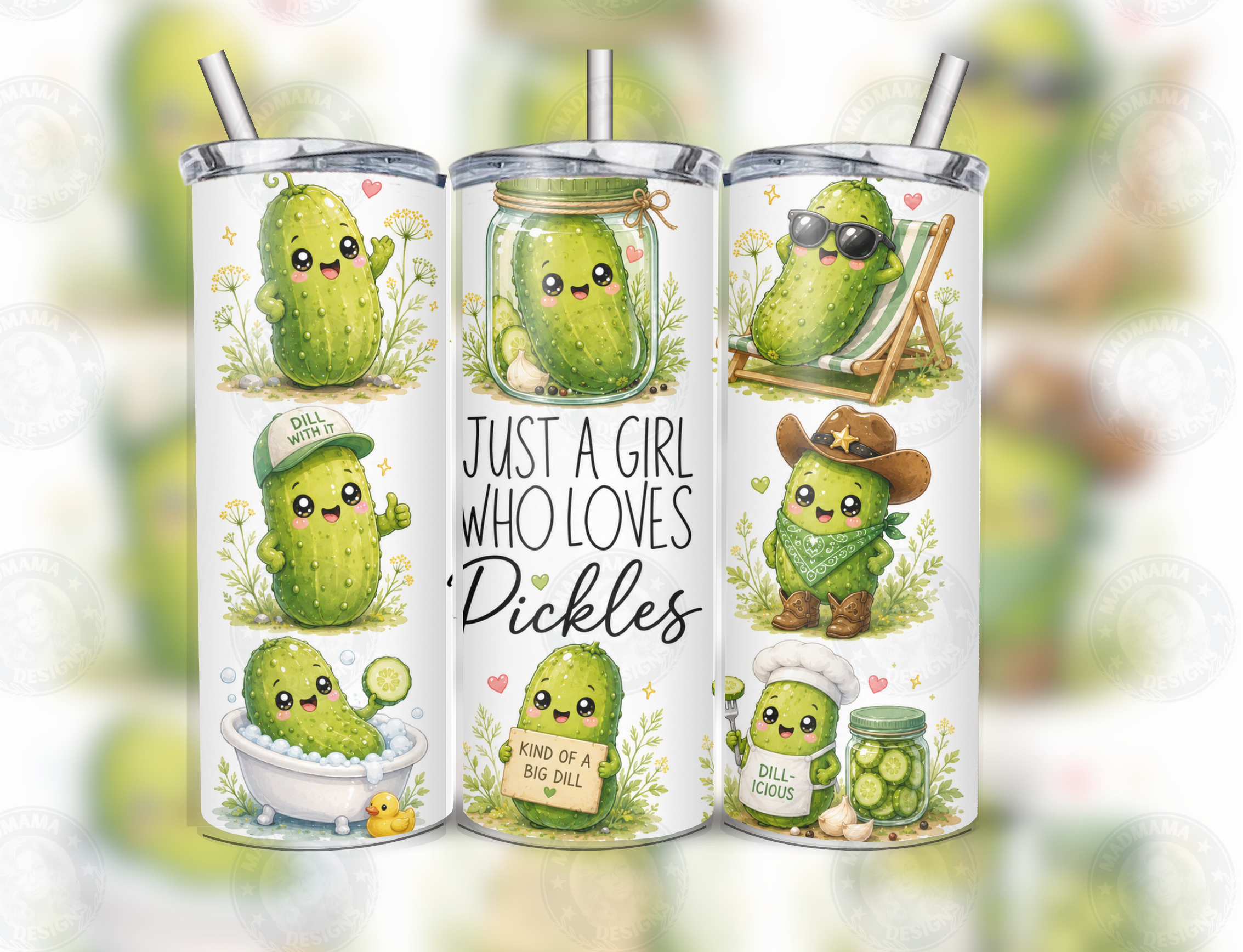 Just a Girl / Boy / Mum/ Dad Who loves PICKLES Insulated 20oz Tumbler Cup Mug Hot or Cold Boxed Gift (Copy)