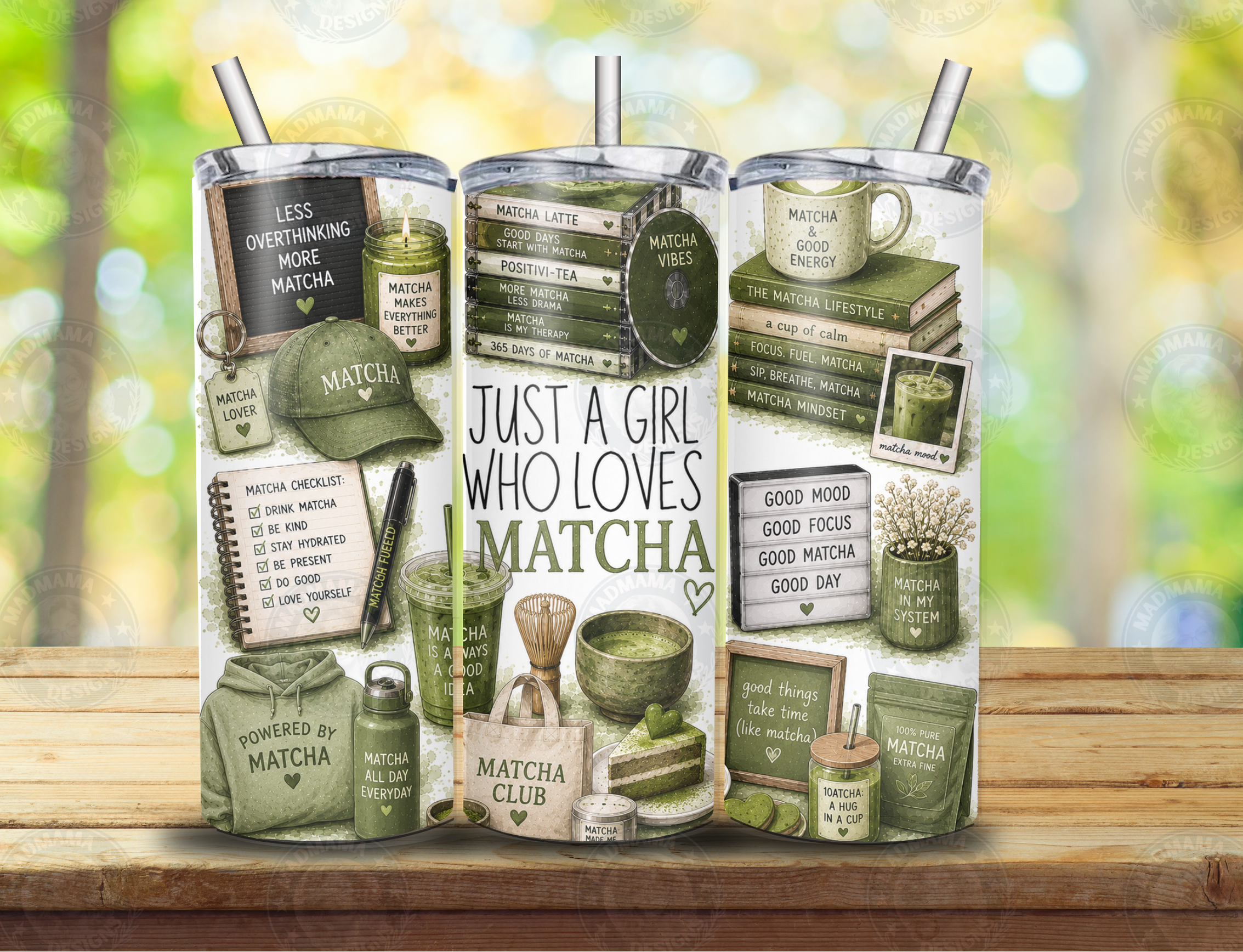 Just a Girl / Boy / Mum/ Dad Who loves MATCHA Insulated 20oz Tumbler Cup Mug Hot or Cold Boxed Gift (Copy) (Copy)