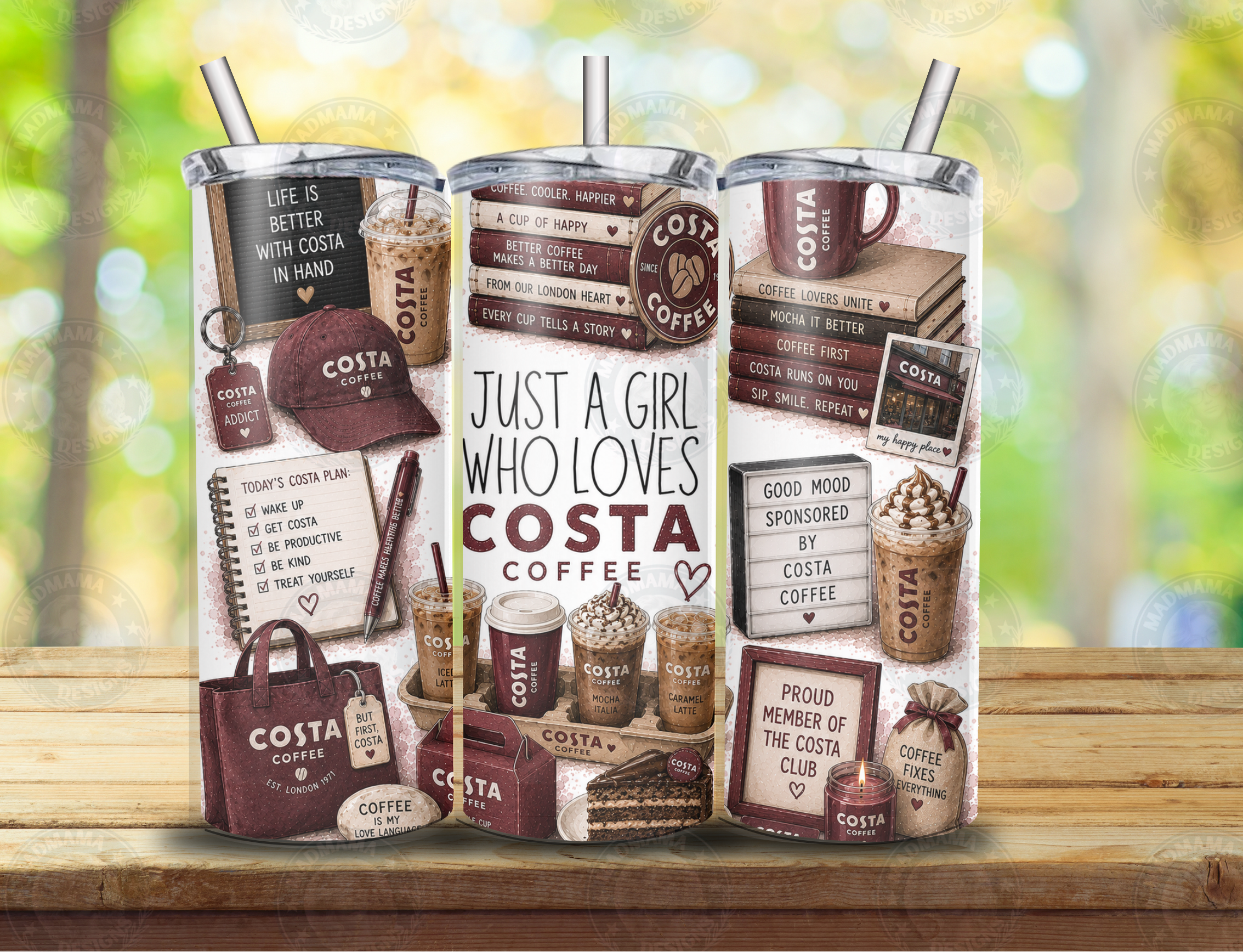 Just a Girl / Boy / Mum/ Dad Who loves COSTA Insulated 20oz Tumbler Cup Mug Hot or Cold Boxed Gift (Copy) (Copy) (Copy) (Copy)
