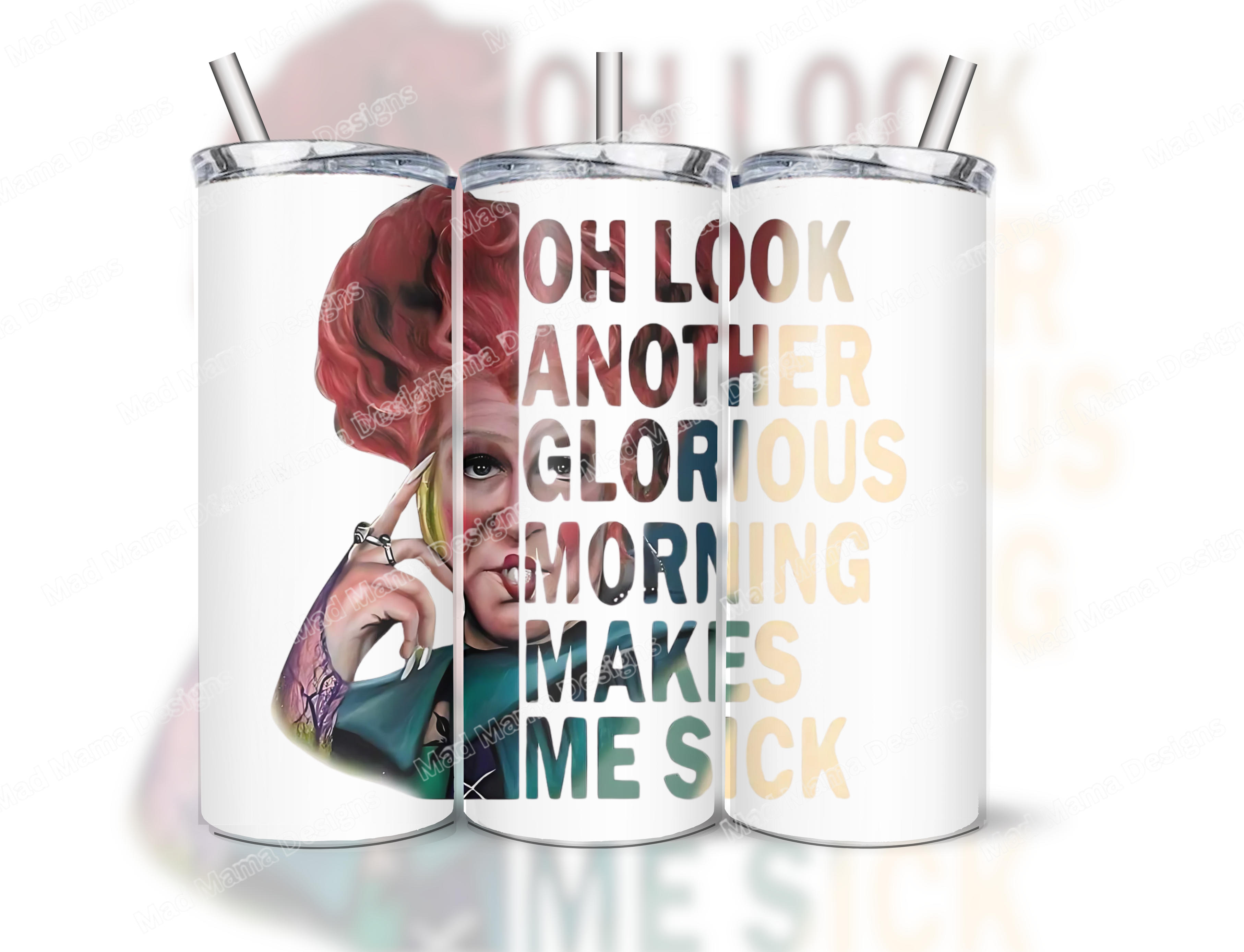 Winifred Hocus Pocus 20 oz Insulated Hot Cold Tumbler Lid Straw boxed Gift birthday