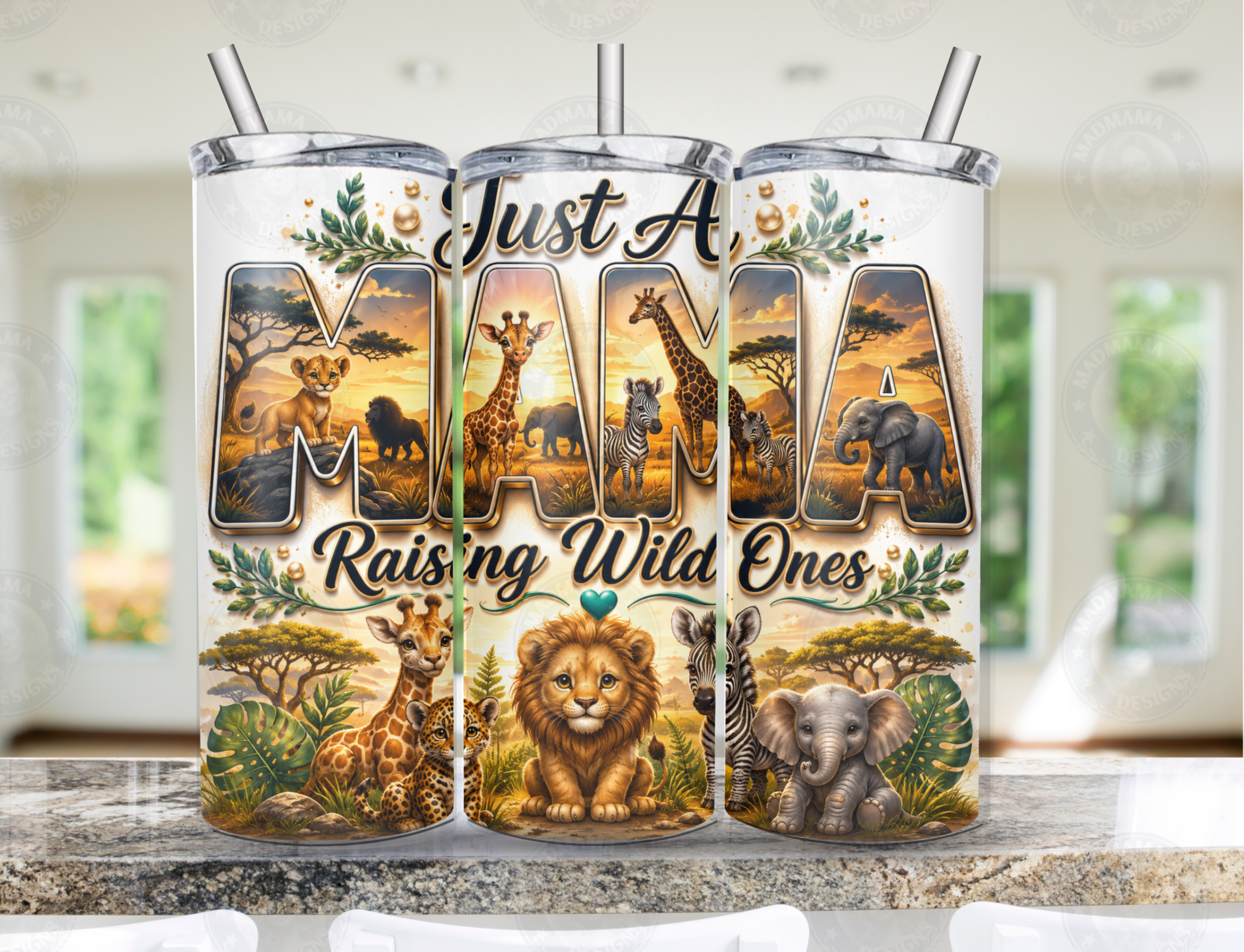 Just A Mama Raising Wild Ones 20 oz Tumbler