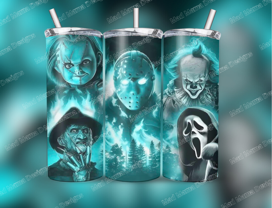 Halloween Horror 20 oz insulated tumbler boxed gift with straw hot cold