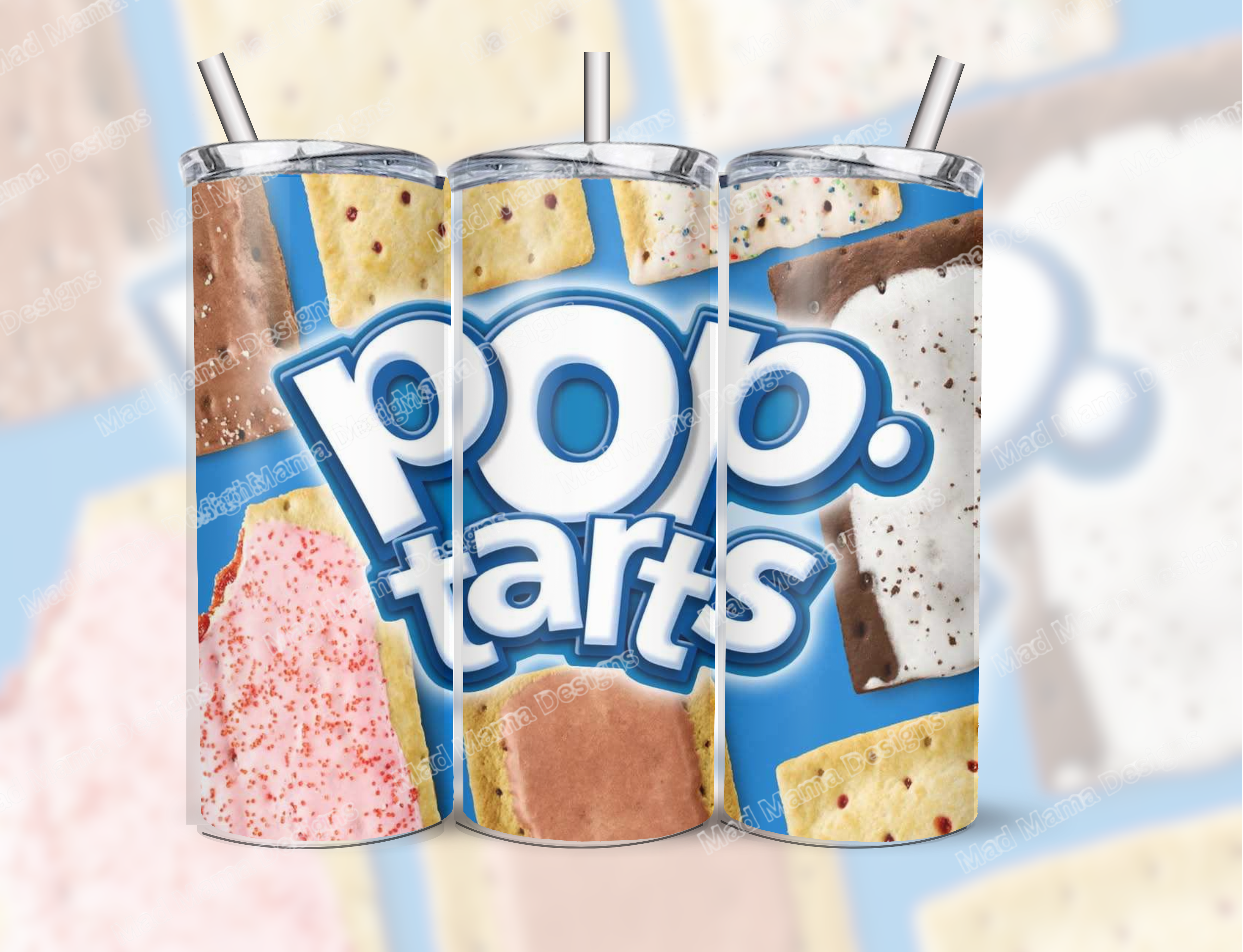 POP Tarts funny  20 oz Insulated Hot Cold Tumbler Lid Straw boxed Gift birthday