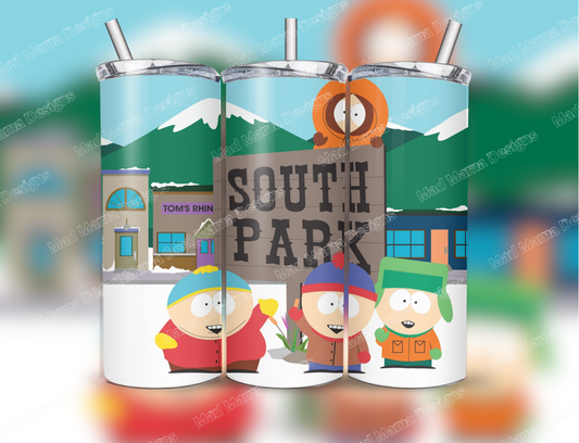 South Park 20oz tumbler with straw boxed hot or cold insulated