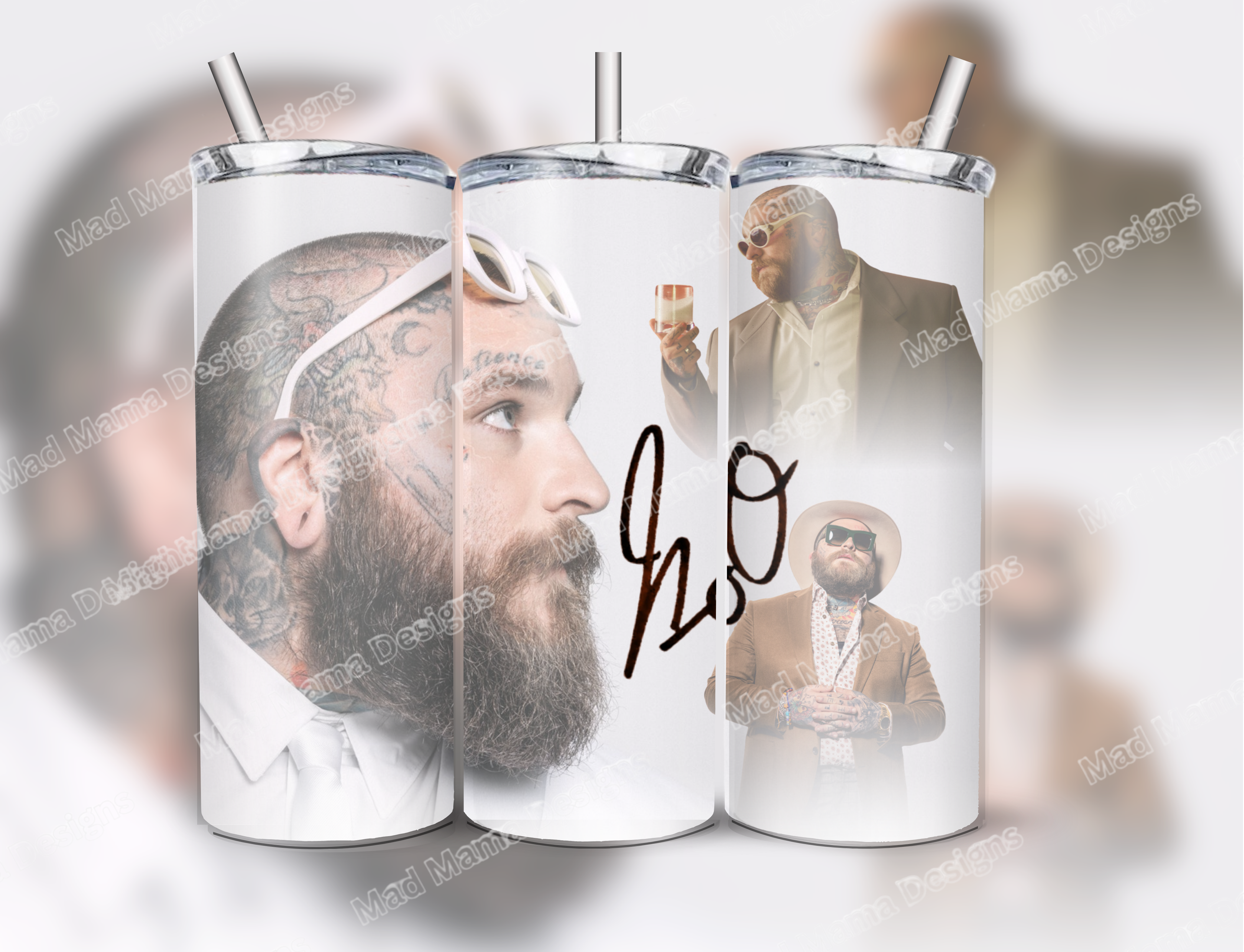 Teddy Swims fan 20oz insulated tumbler hot or cold drinks cup various gift boxed straw