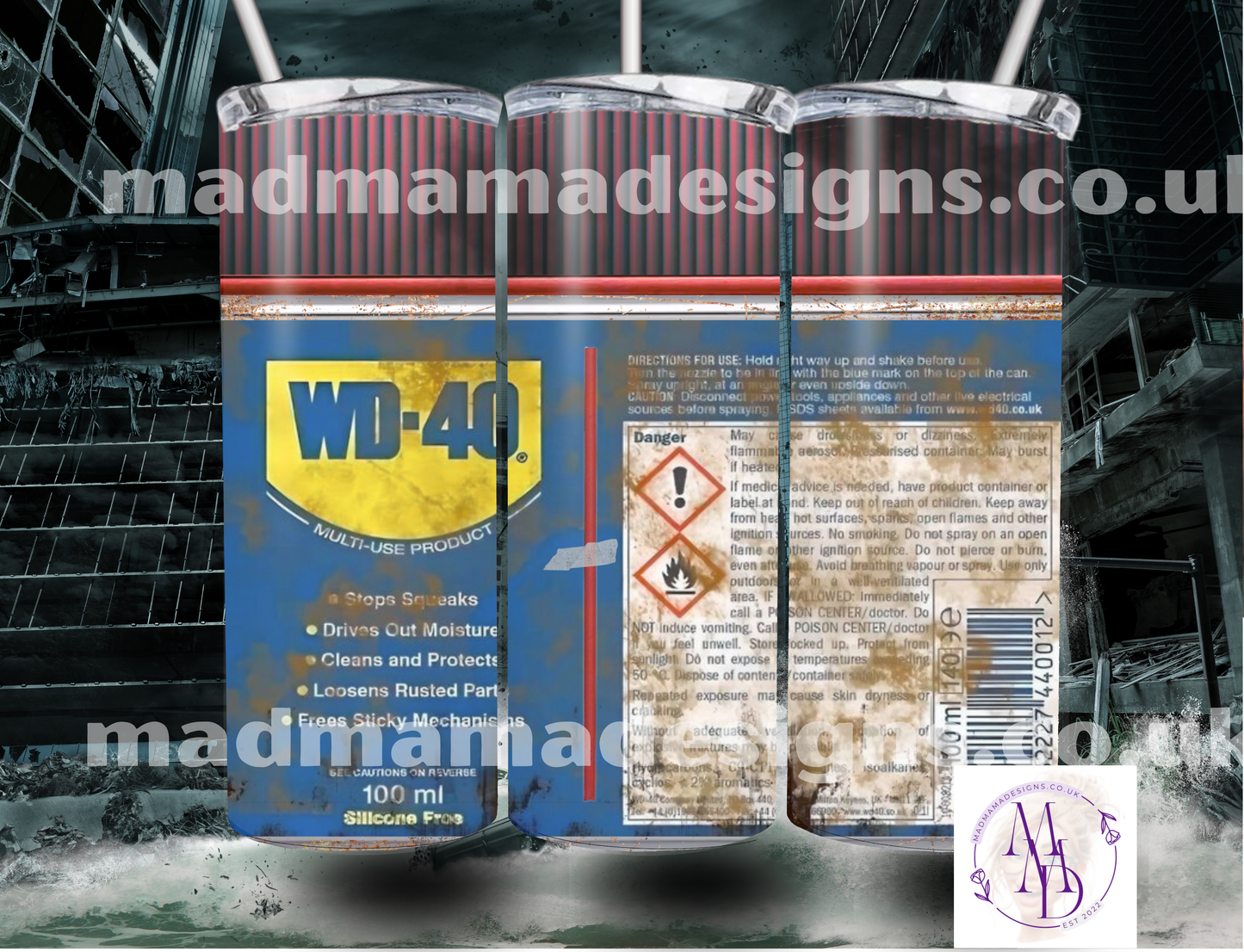 WD40 Rusty Old spray can 20oz tumbler